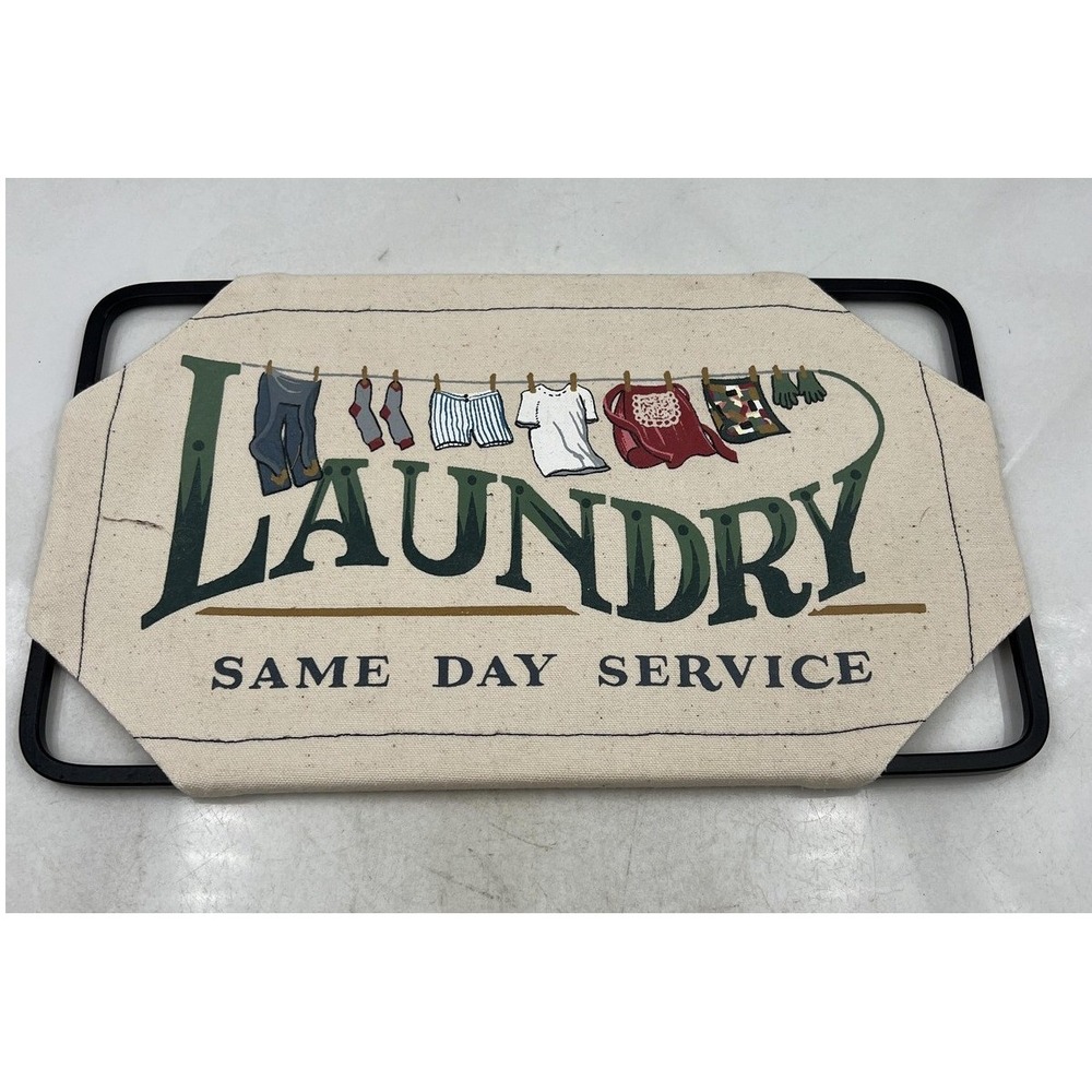 Vintage Tender Heart Treasures Laundry Canvas Sign Same Day Service Metal